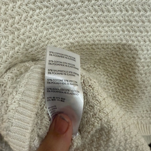 Free People beach Cream Tie Front Ribbed Crop Top size medium - Picture 7 of 7